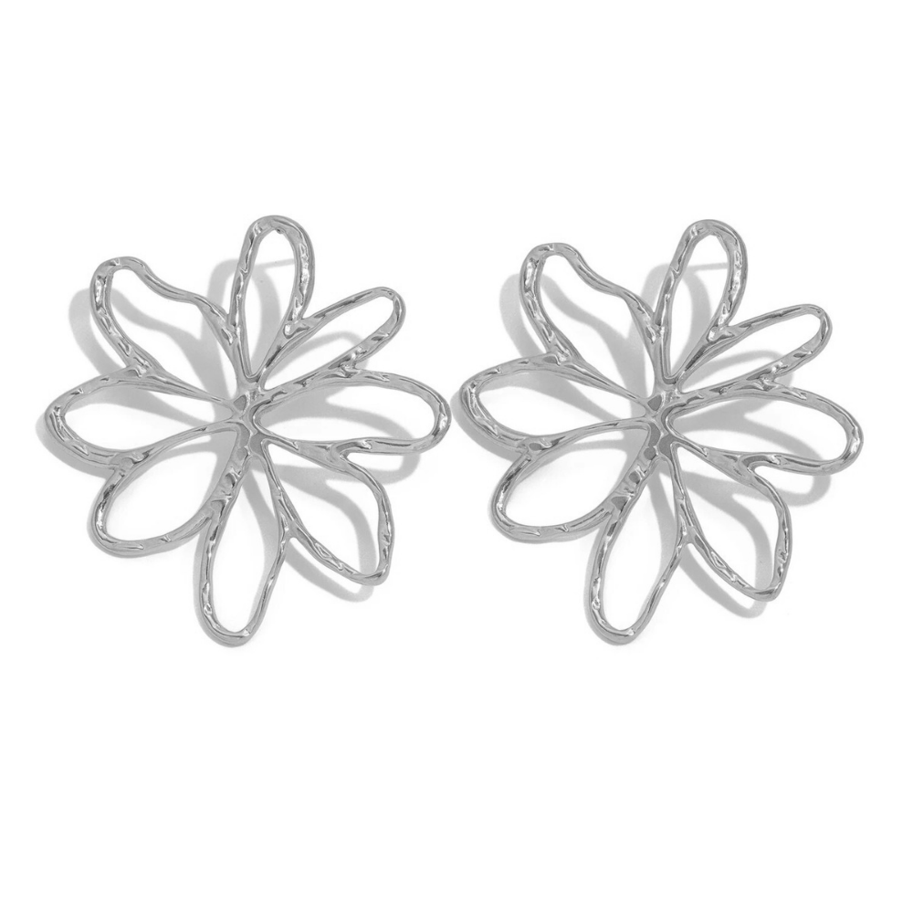 Boucles d'Oreilles Contour Fleur