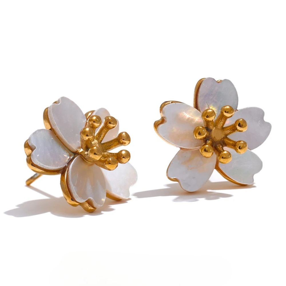 Boucles d'Oreilles Fleur Cerisier