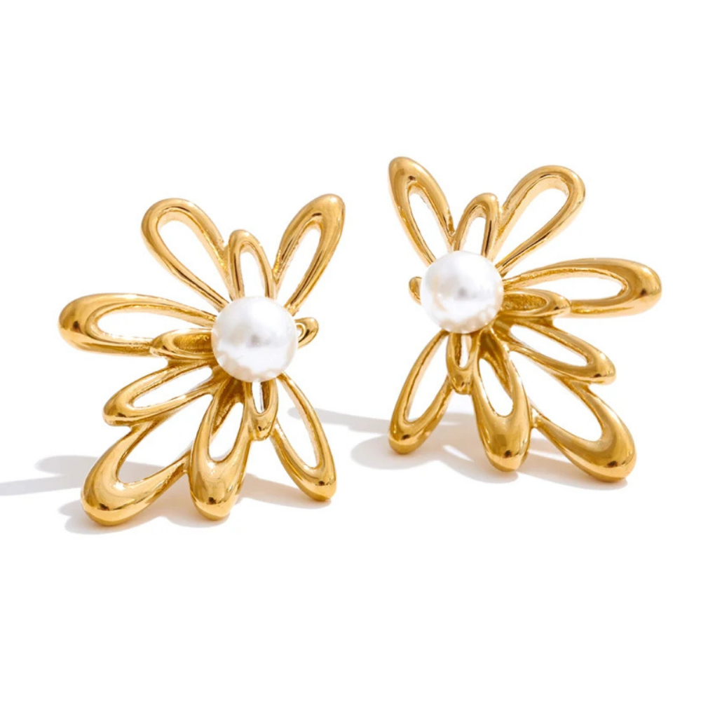 Boucles d'Oreilles Fleur Moderne