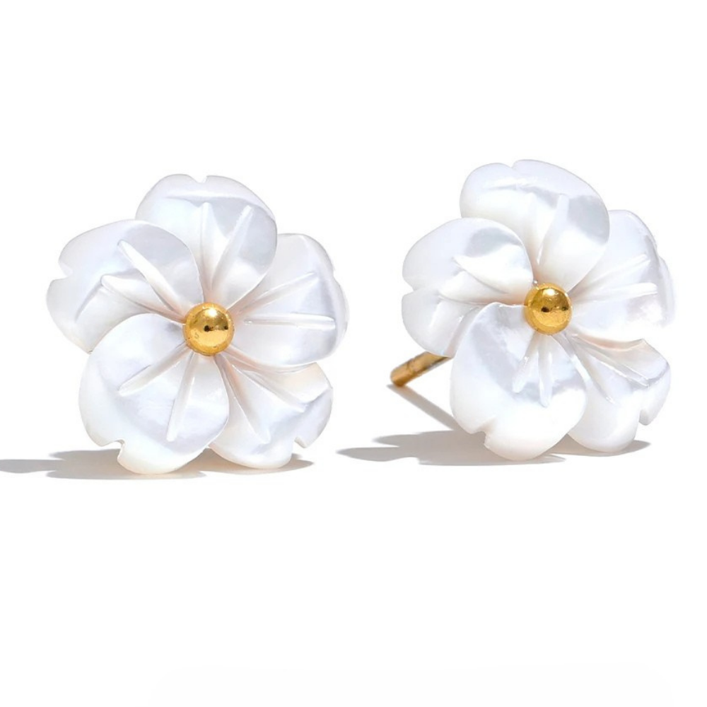 Boucles d'Oreilles Fleur Camélia