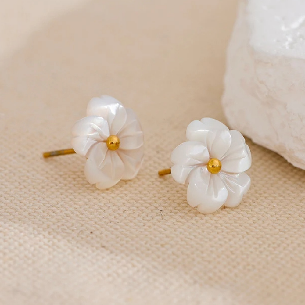 Boucles d'Oreilles Fleur Camélia