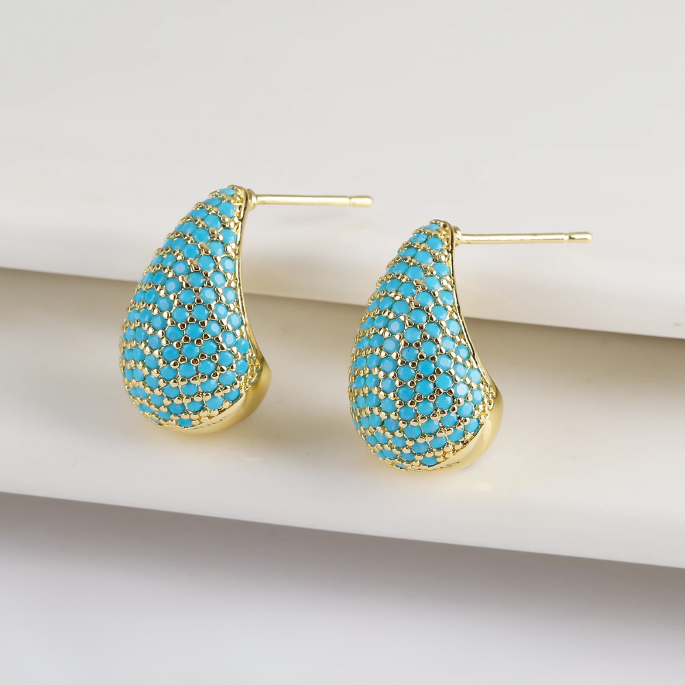 Boucles d'Oreilles Goutte Strass