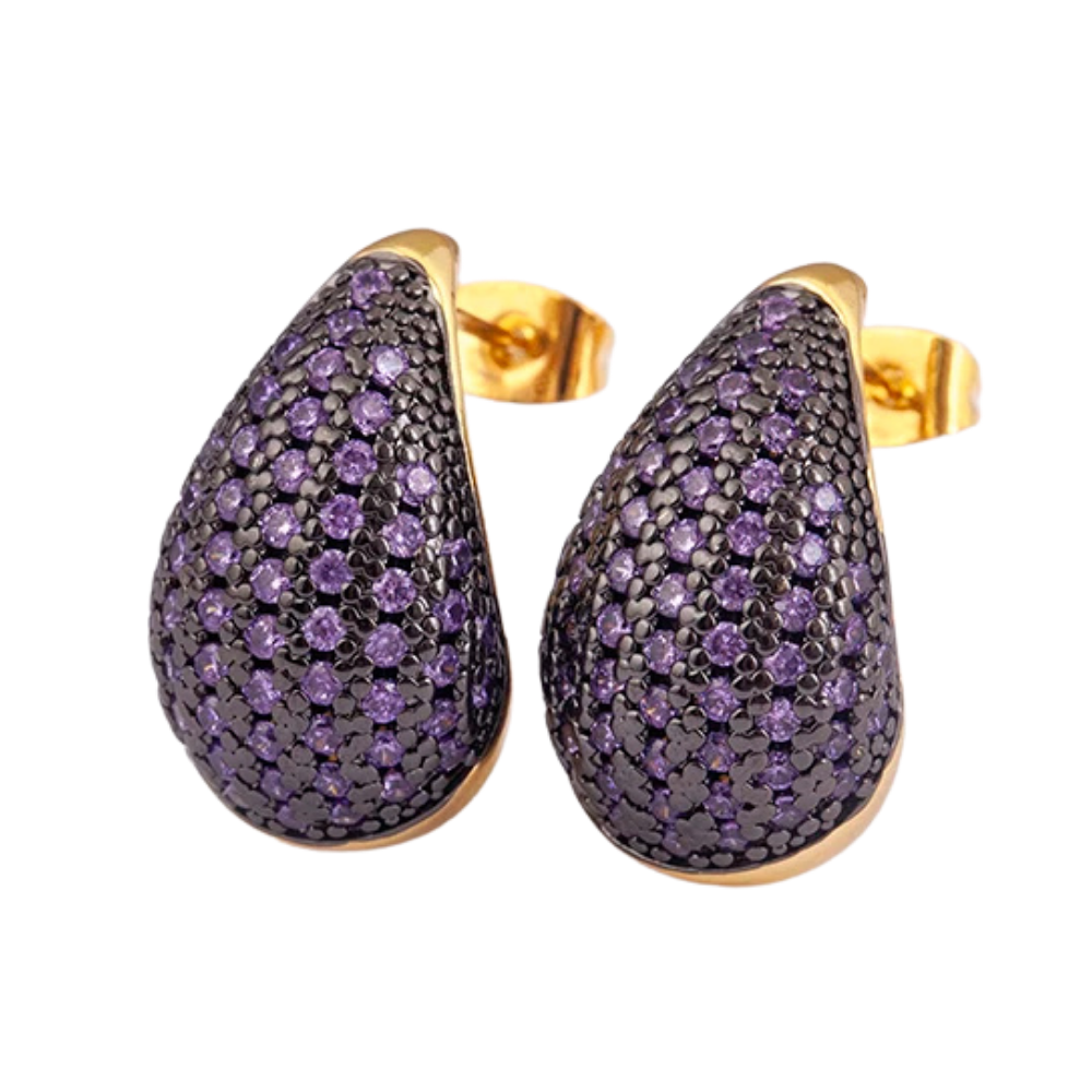 Boucles d'Oreilles Goutte Zircon
