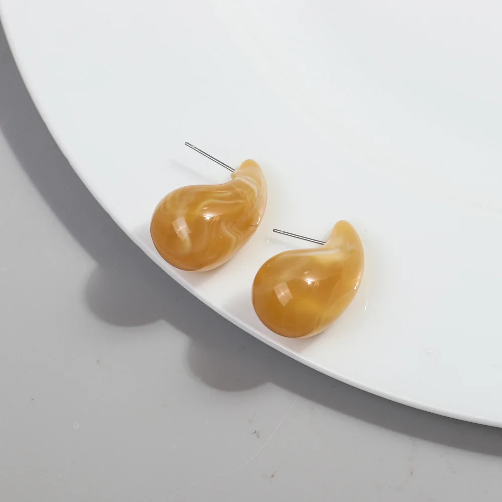 Boucles d'Oreilles Goutte Résine