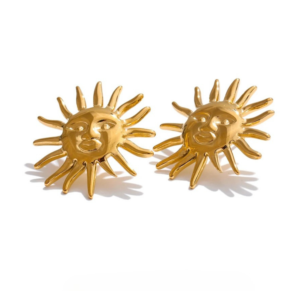 Boucles d'Oreilles Soleil Visage
