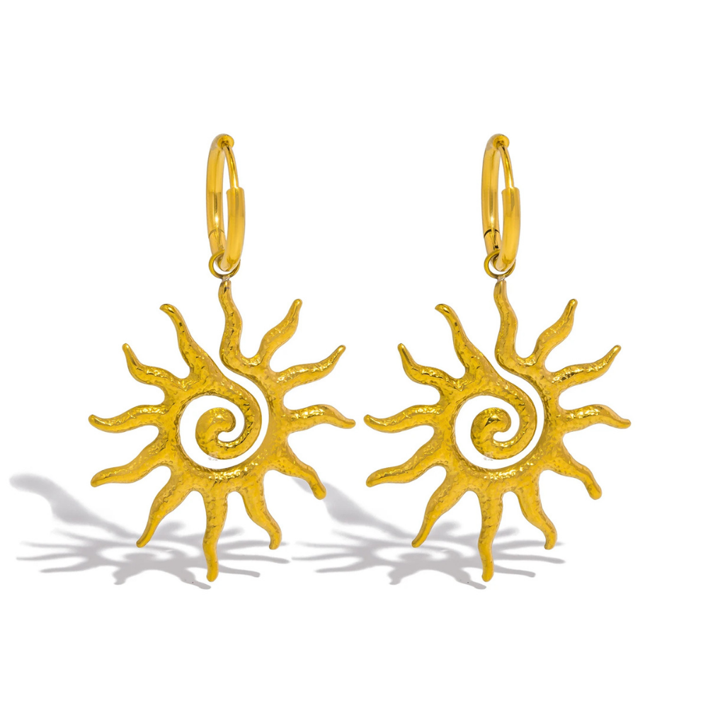 Boucles d'Oreilles Soleil Spirale