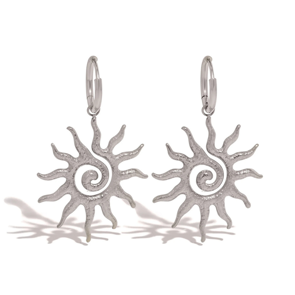 Boucles d'Oreilles Soleil Spirale