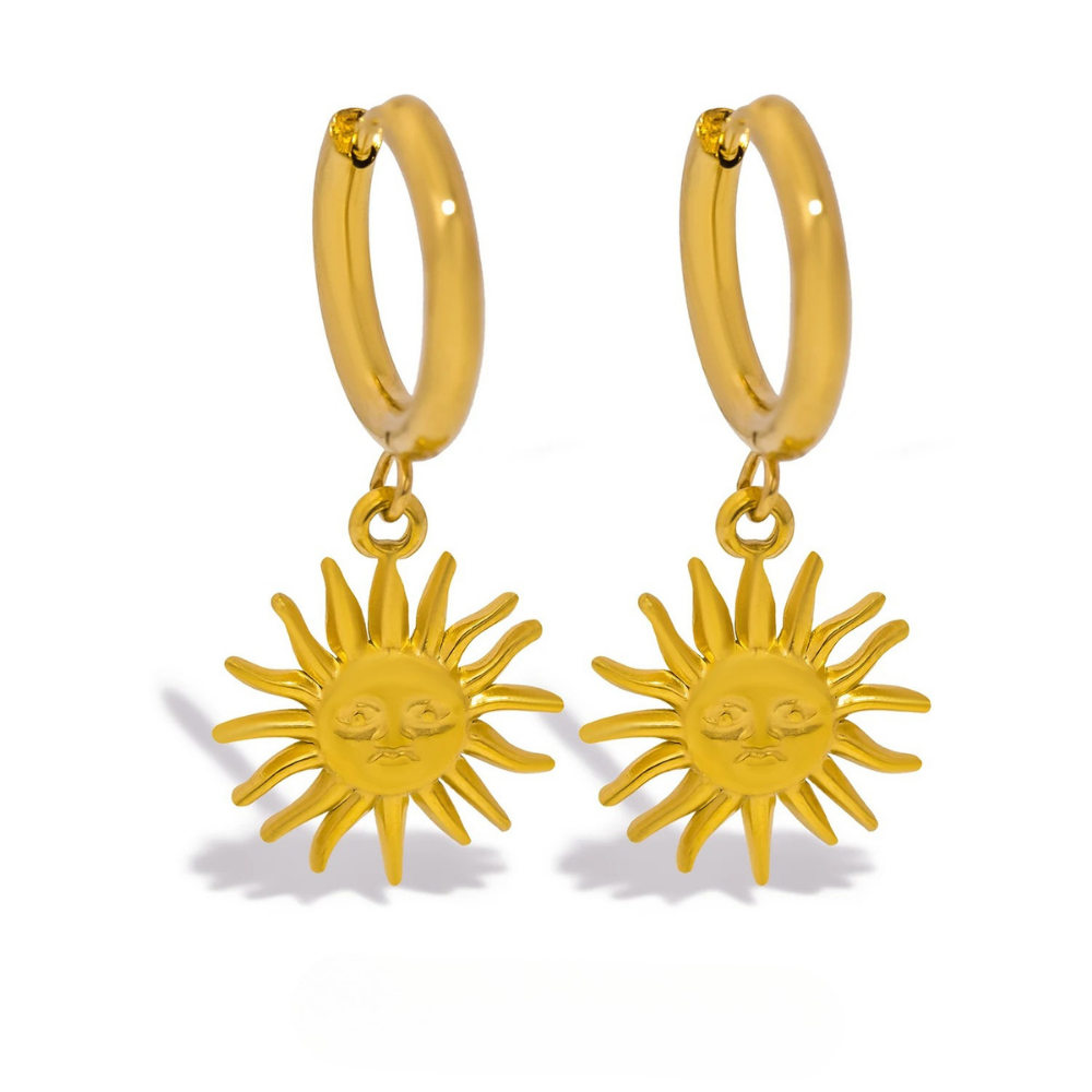 Boucles d'Oreilles Créoles Soleil