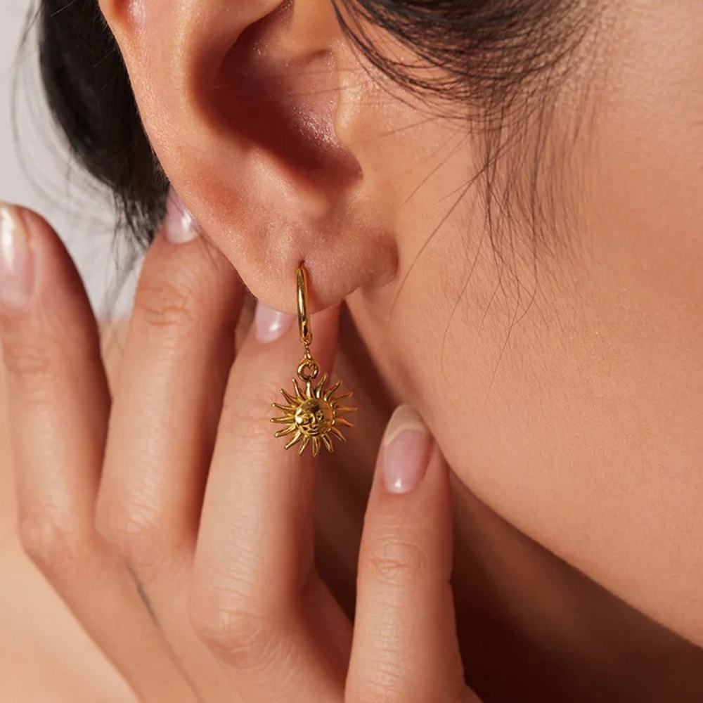 Boucles d'Oreilles Créoles Soleil