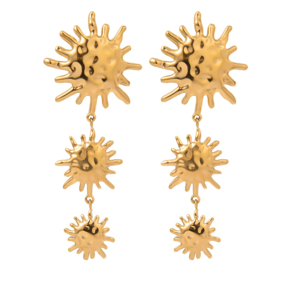 Boucles d'Oreilles Triple Soleil