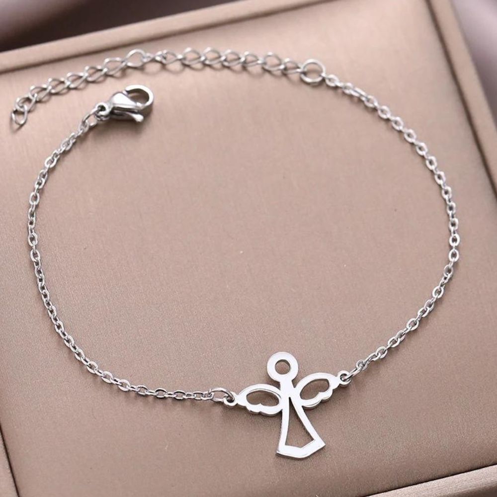 bracelet ange gardien de couleur argent