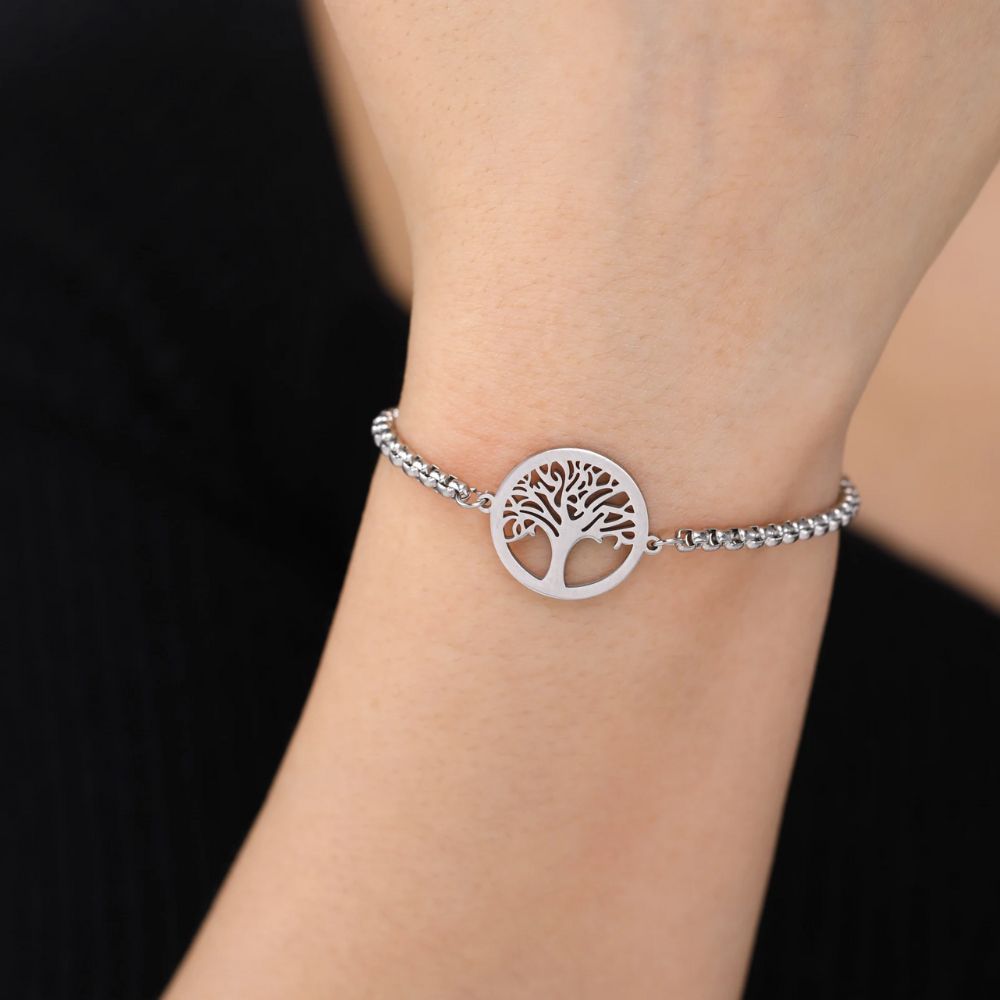 Bracelet Femme Arbre de Vie Argent