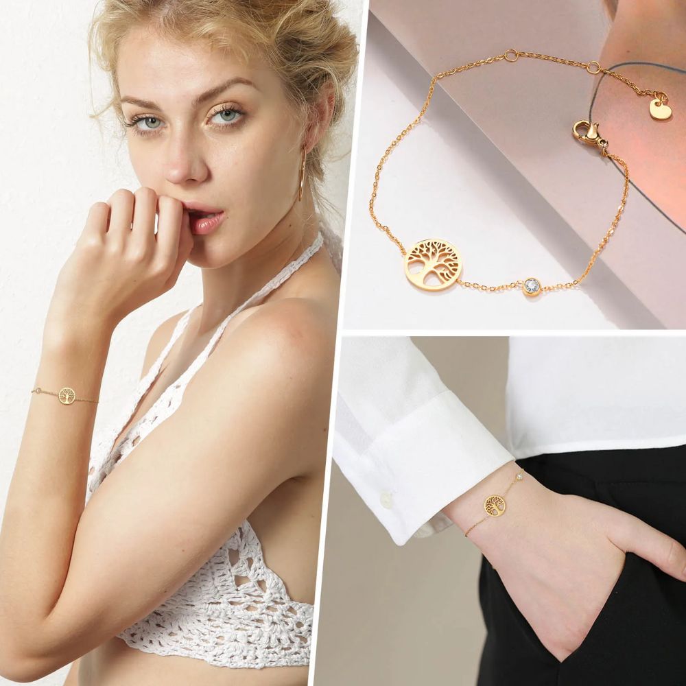 Bracelet Arbre de Vie Or 18 Carats