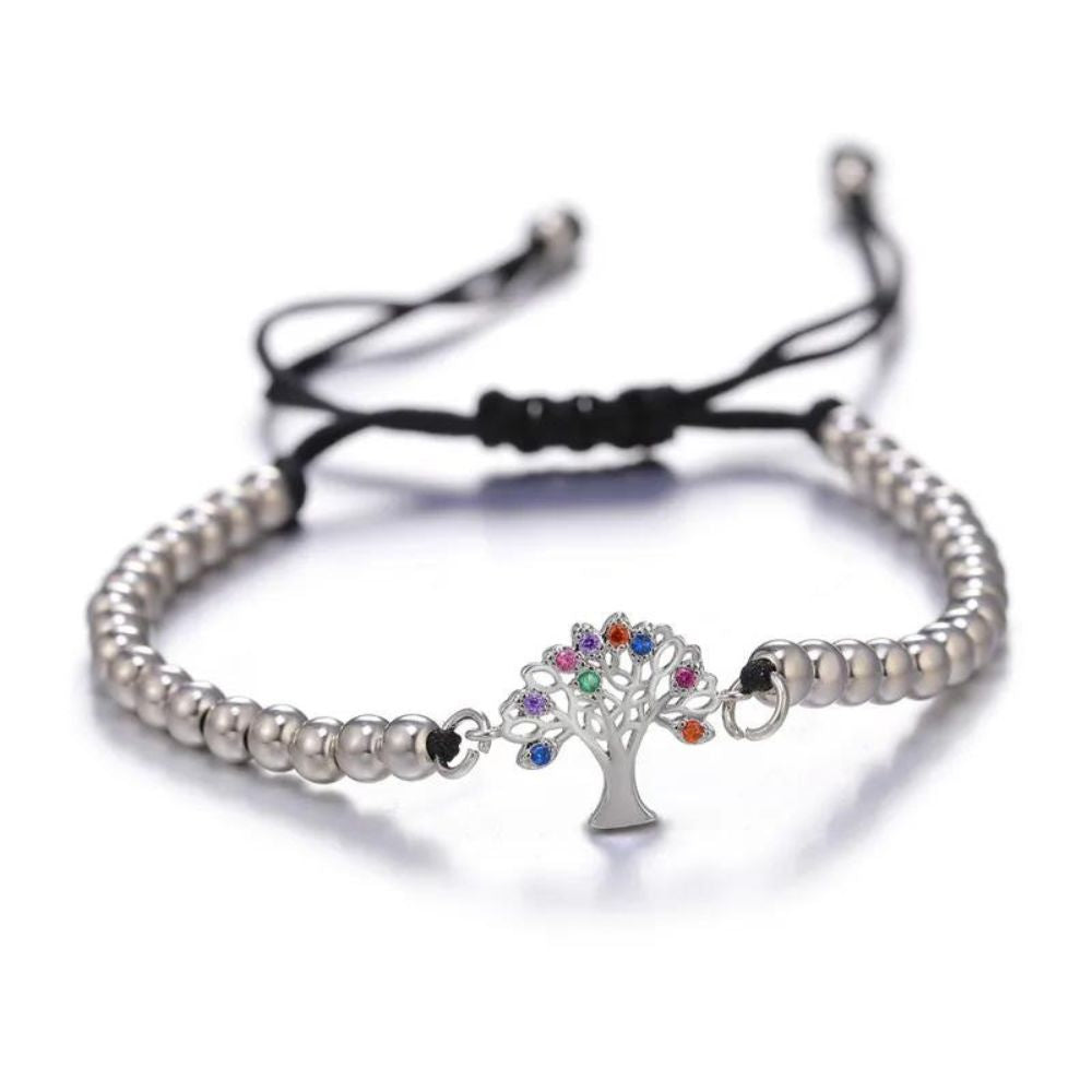 Bracelet perles argent femme