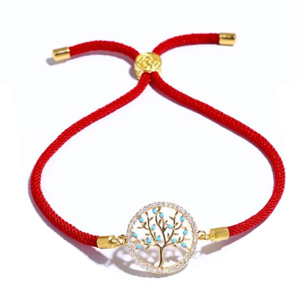 Bracelet Arbre de Vie Rouge