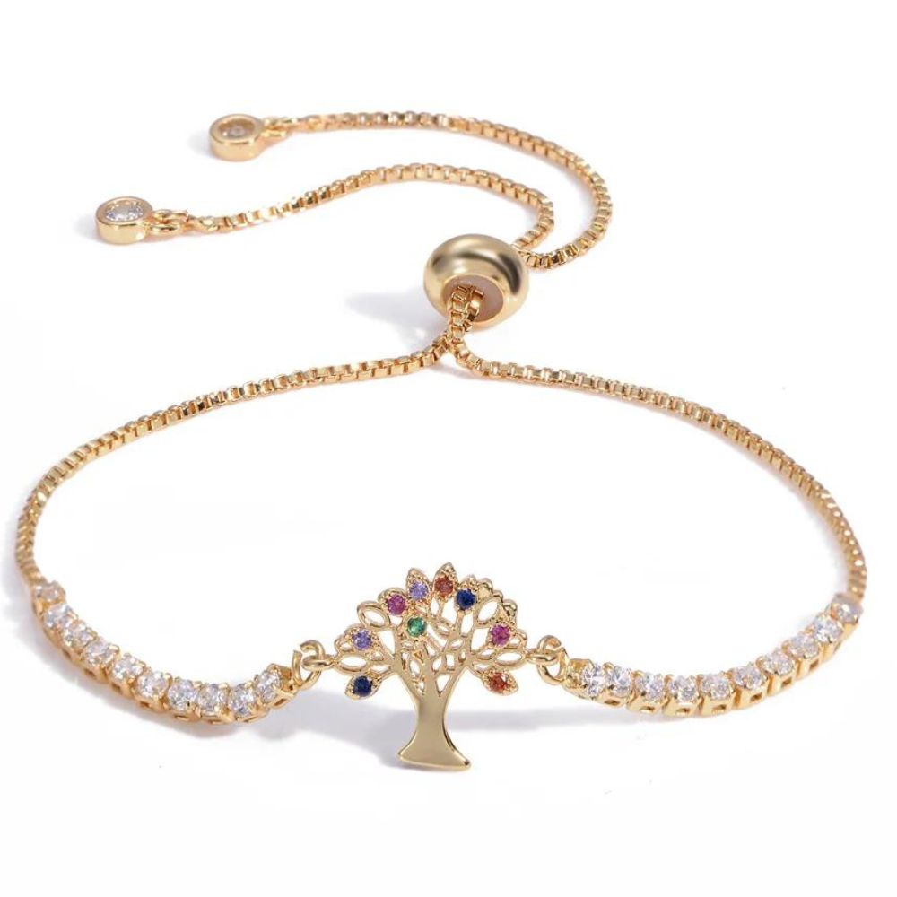 bracelet arbre de vie lucy de couleur or
