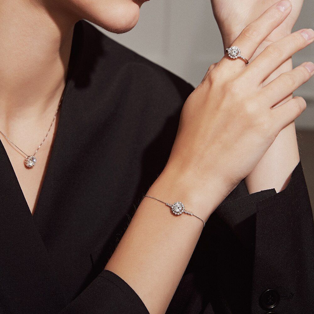 Bracelet Argent et Diamant Femme