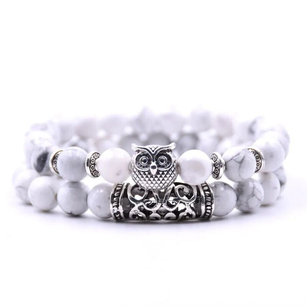 Bracelet avec Chouette blanc