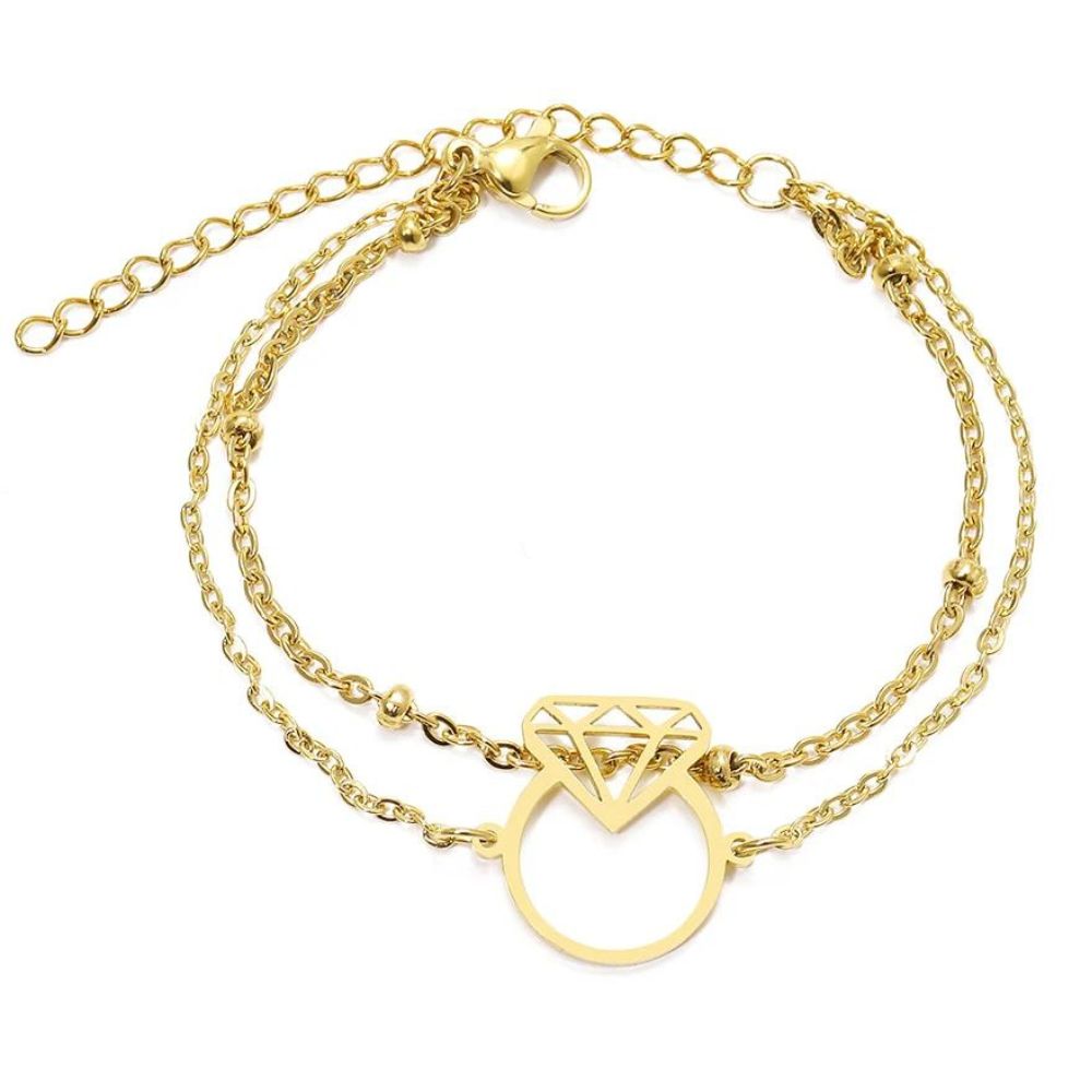 bracelet bague diamant