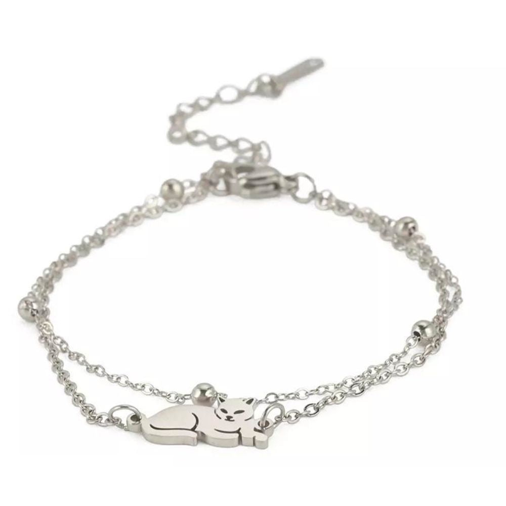 bracelet chat allongé