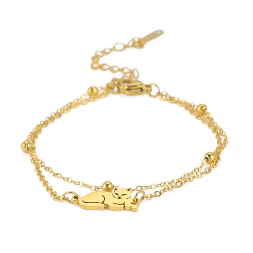 bracelet chat allongé
