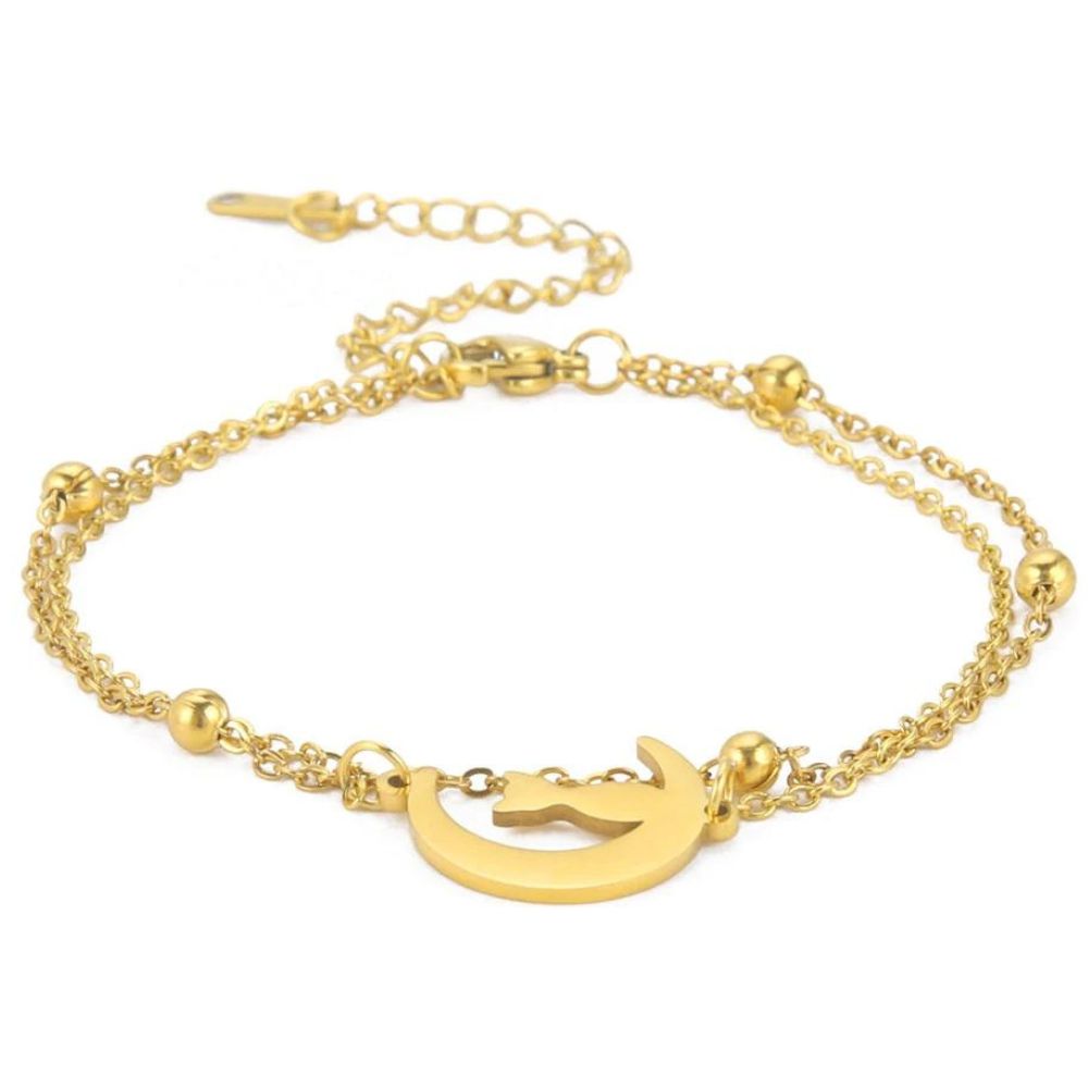 bracelet chat lune