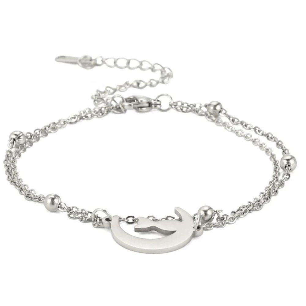 bracelet chat lune