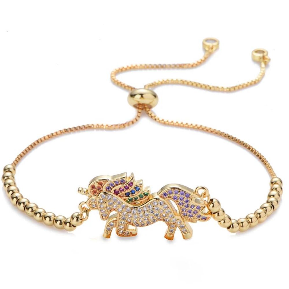 bracelet cheval beauté de couleur or
