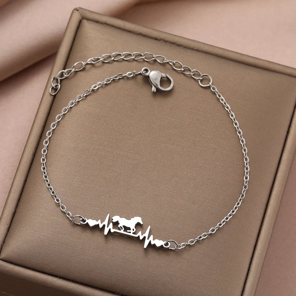 bracelet cheval ondes argent