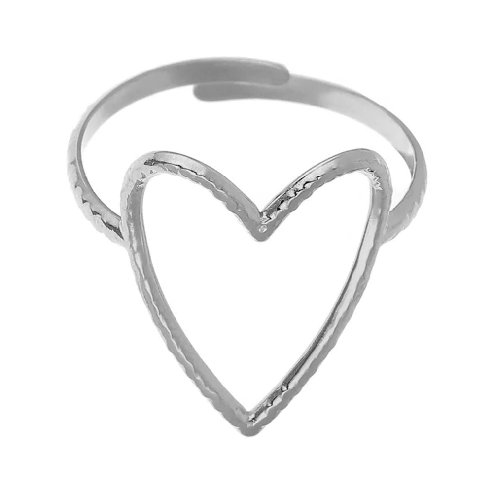 Bague Cœur Ajustable