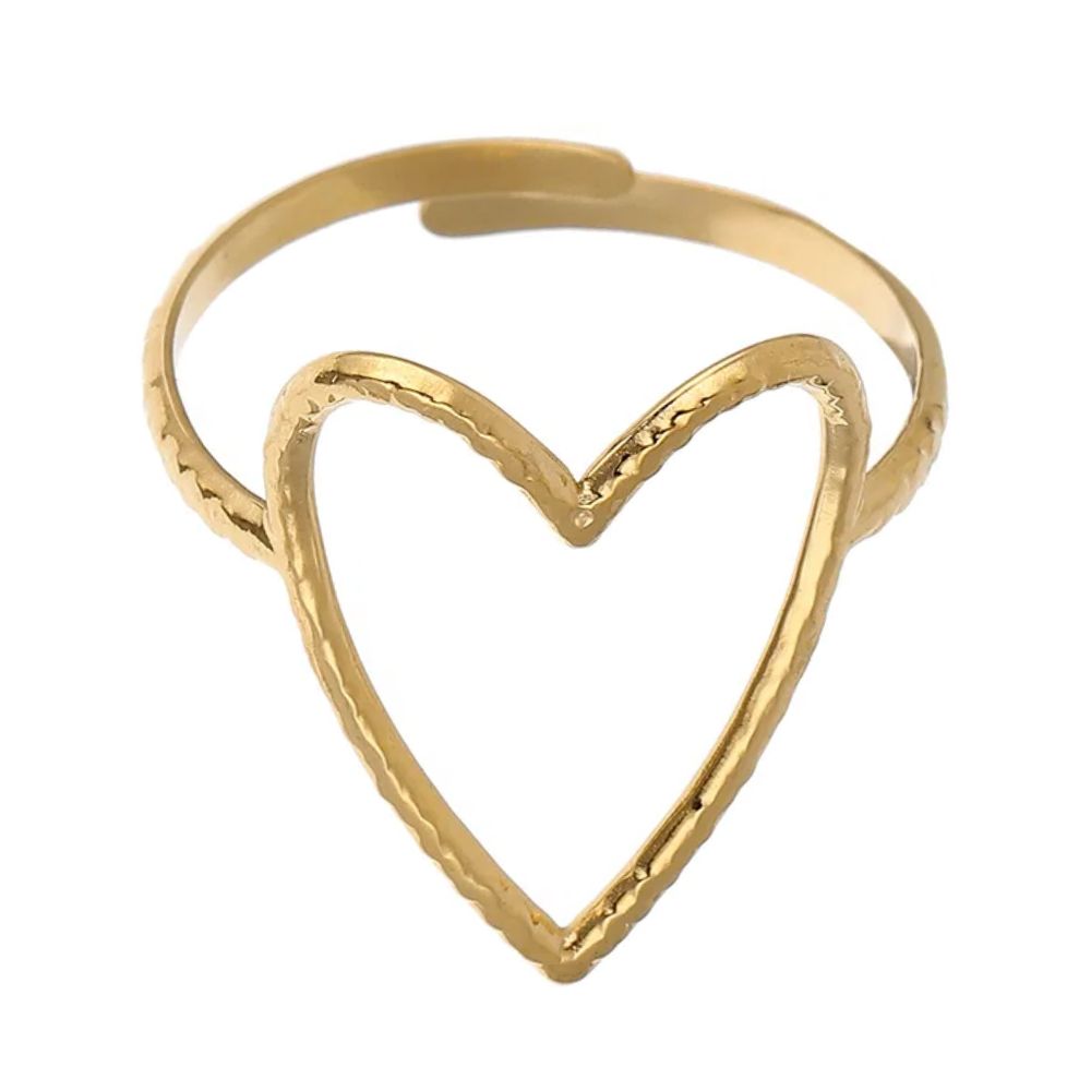 Bague Cœur Ajustable