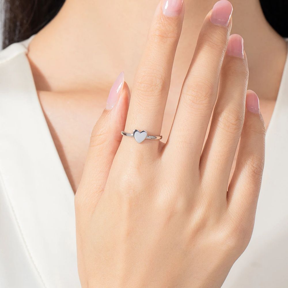 Bague Cœur Argent Sterling