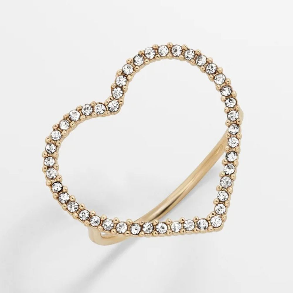 Bague Cœur Diamants Blancs