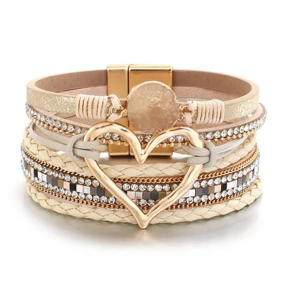 Bracelet Cœur Multirang Orange