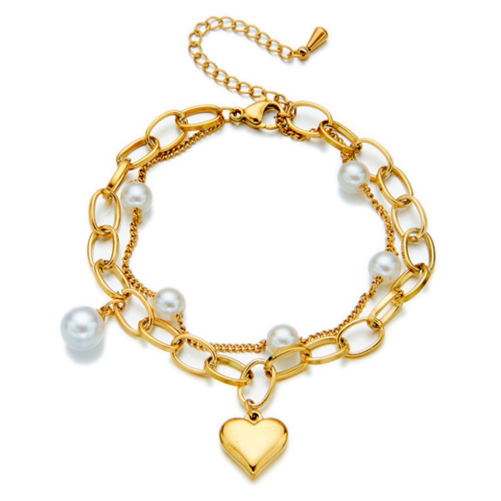 Bracelet Coeur Perle