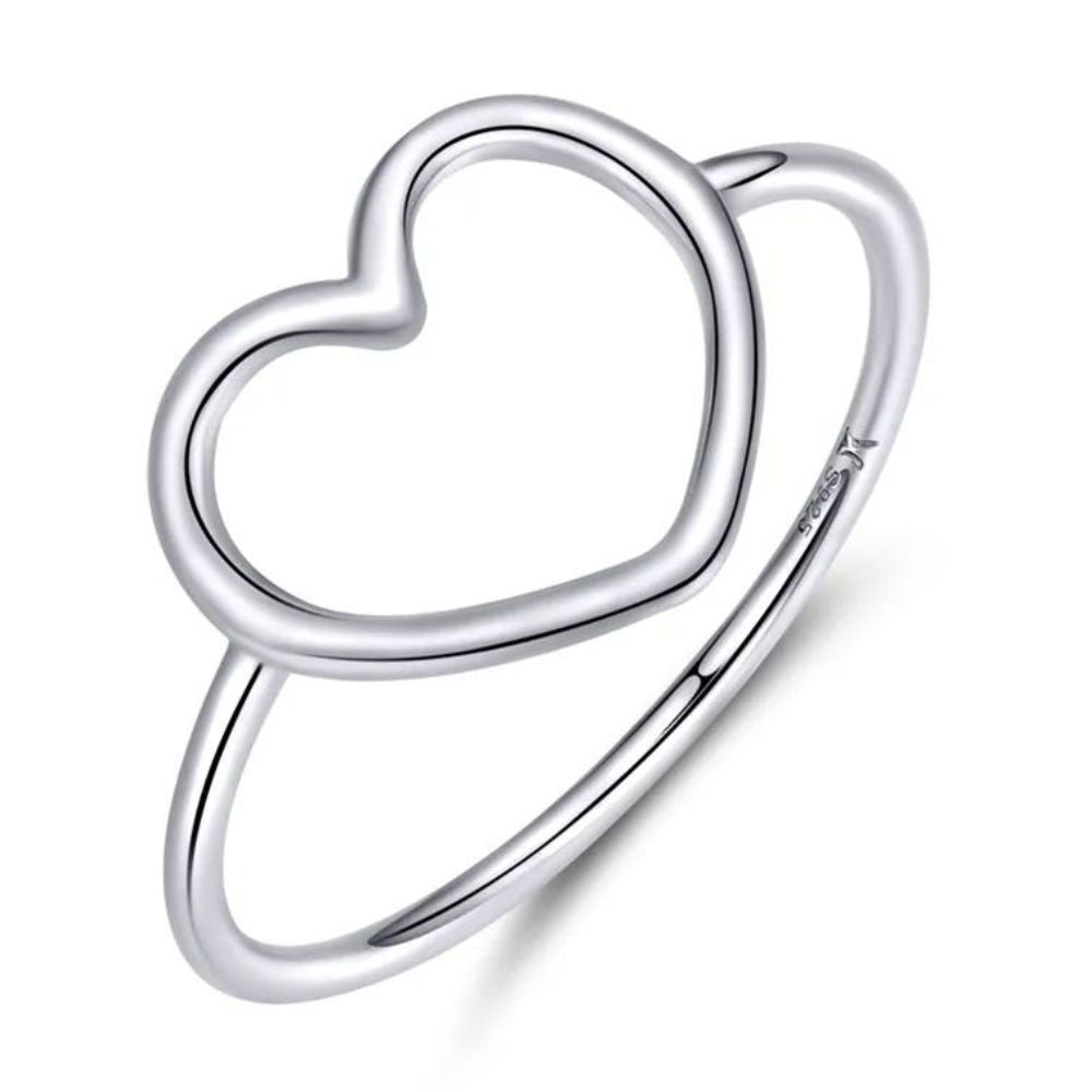 Bague Cœur Simple Argent
