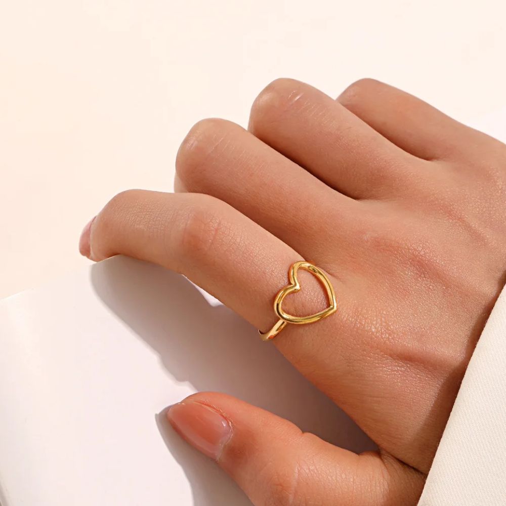 Bague Cœur Vide Or