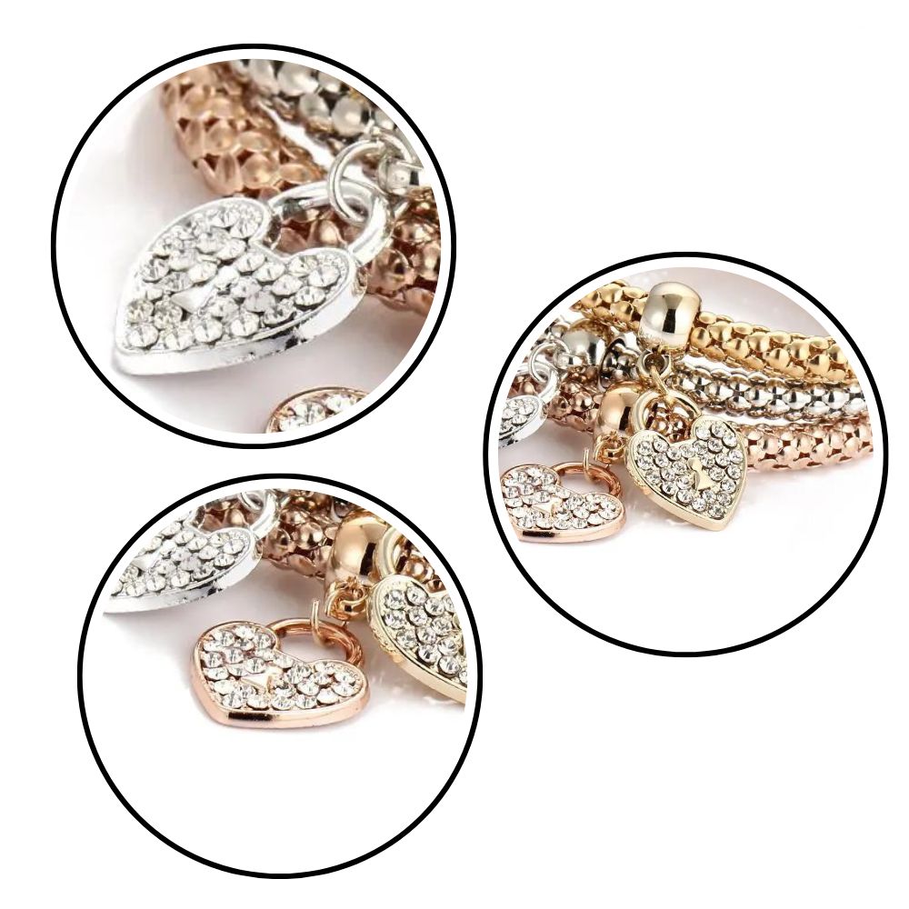 Triple Bracelet Coeur