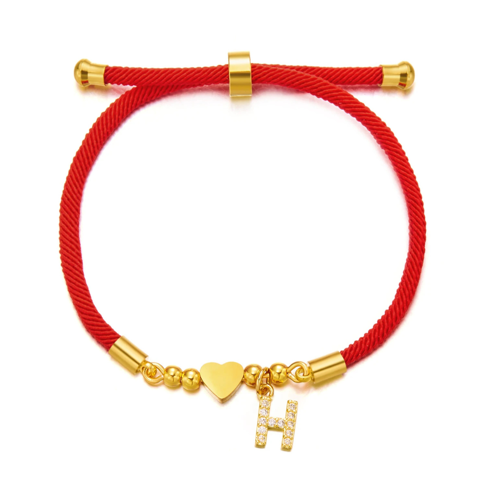Bracelet Cordon Initiale H