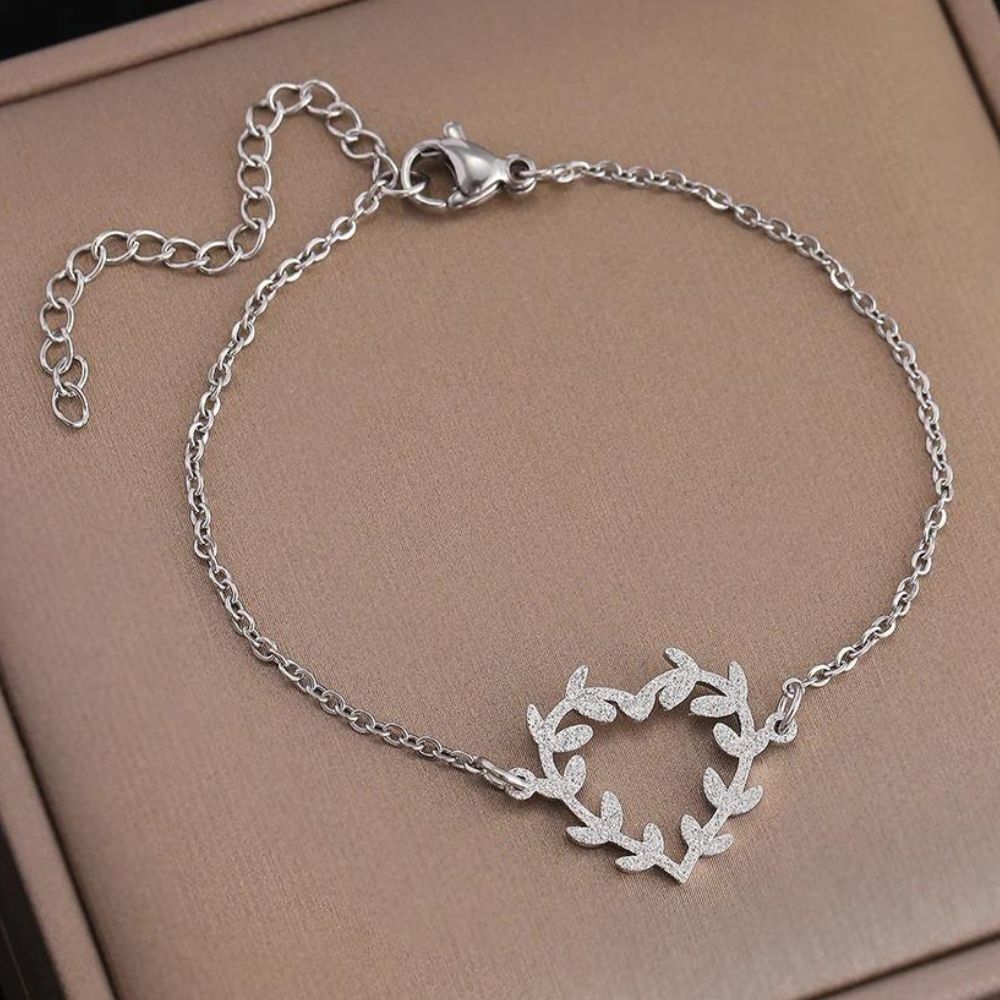 bracelet couronne coeur