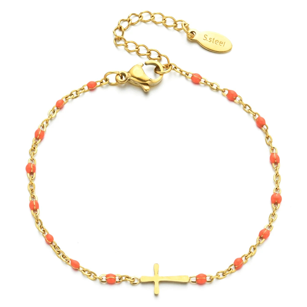 Bracelet Croix Perle