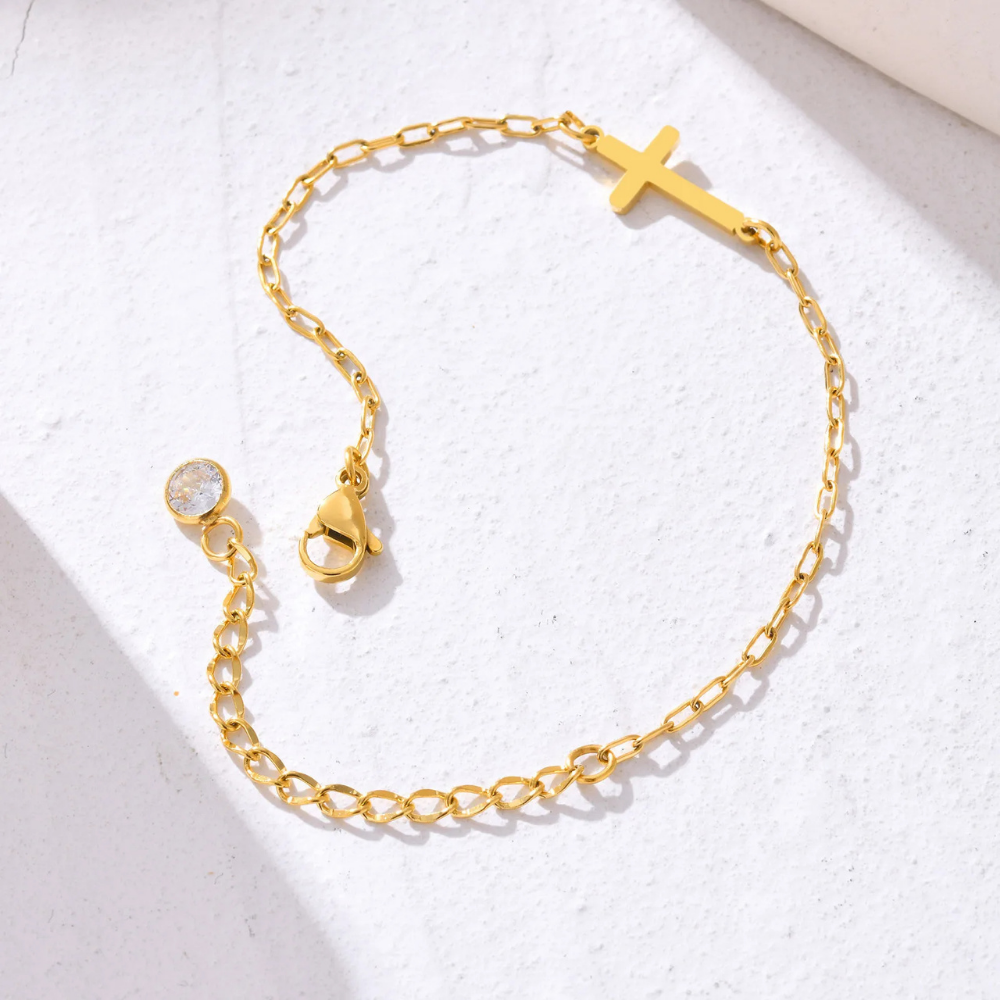 Bracelet Croix Strass