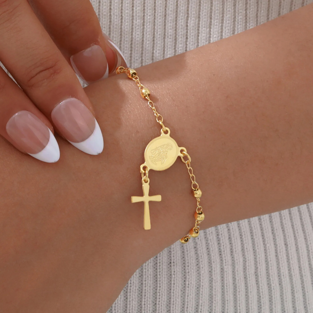 Bracelet Croix Chapelet