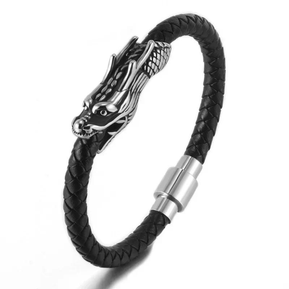 Bracelet Dragon Cuir