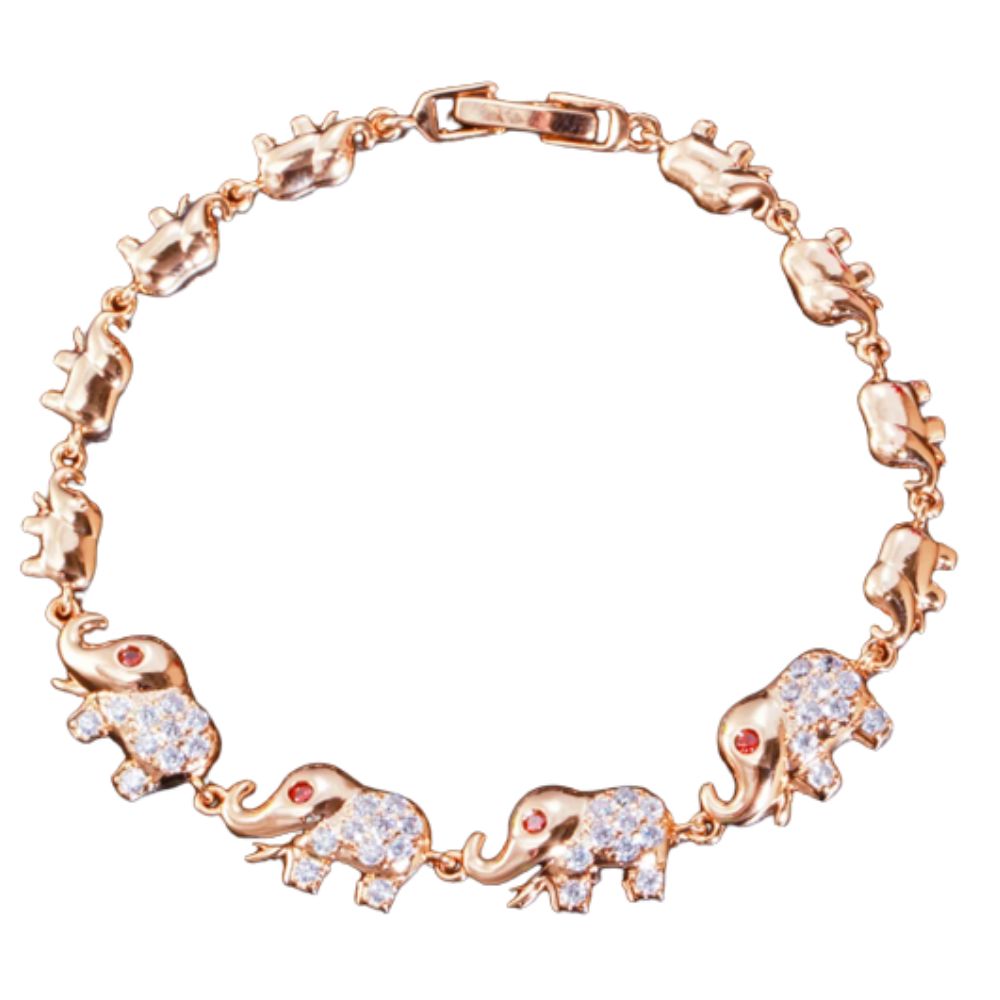 Bracelet Éléphant Rose