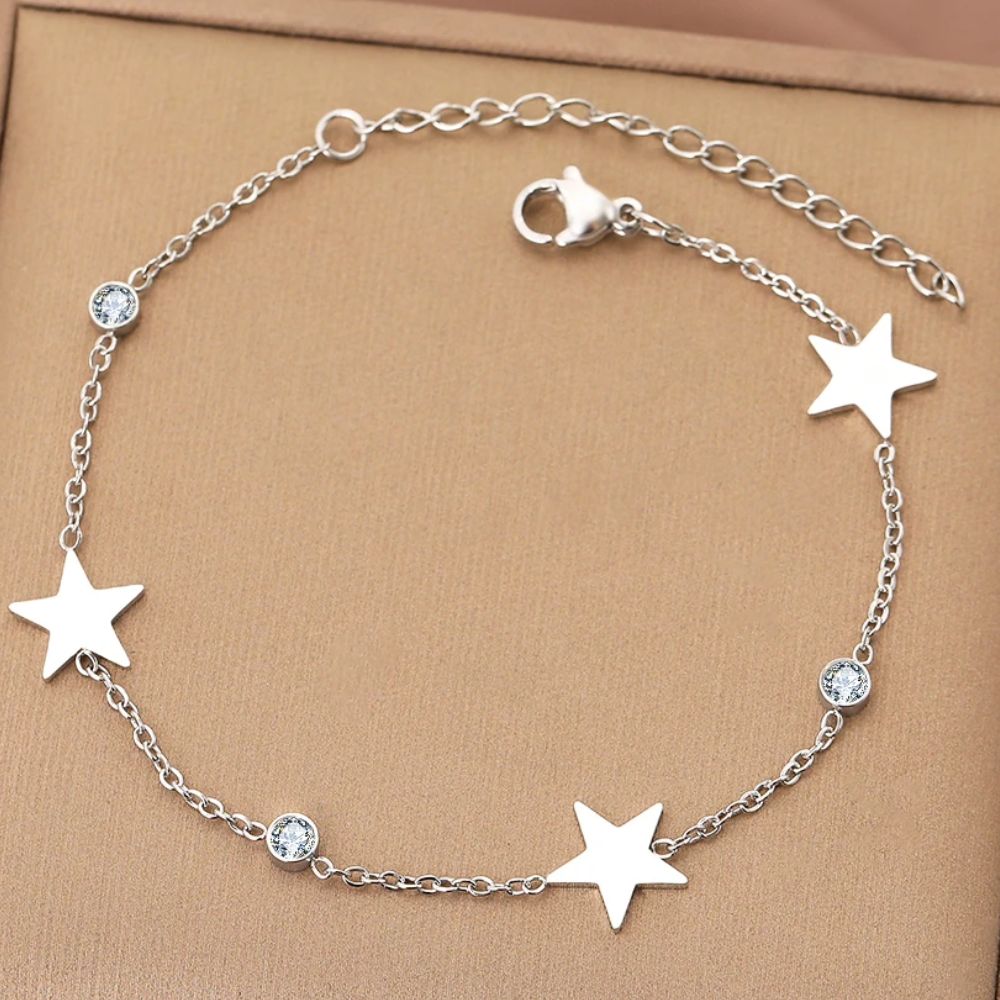 bracelet étoile argenté