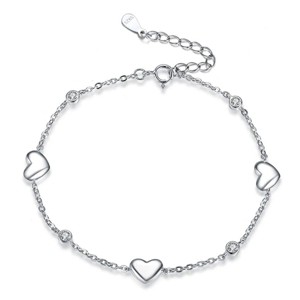 bracelet femme coeur argent