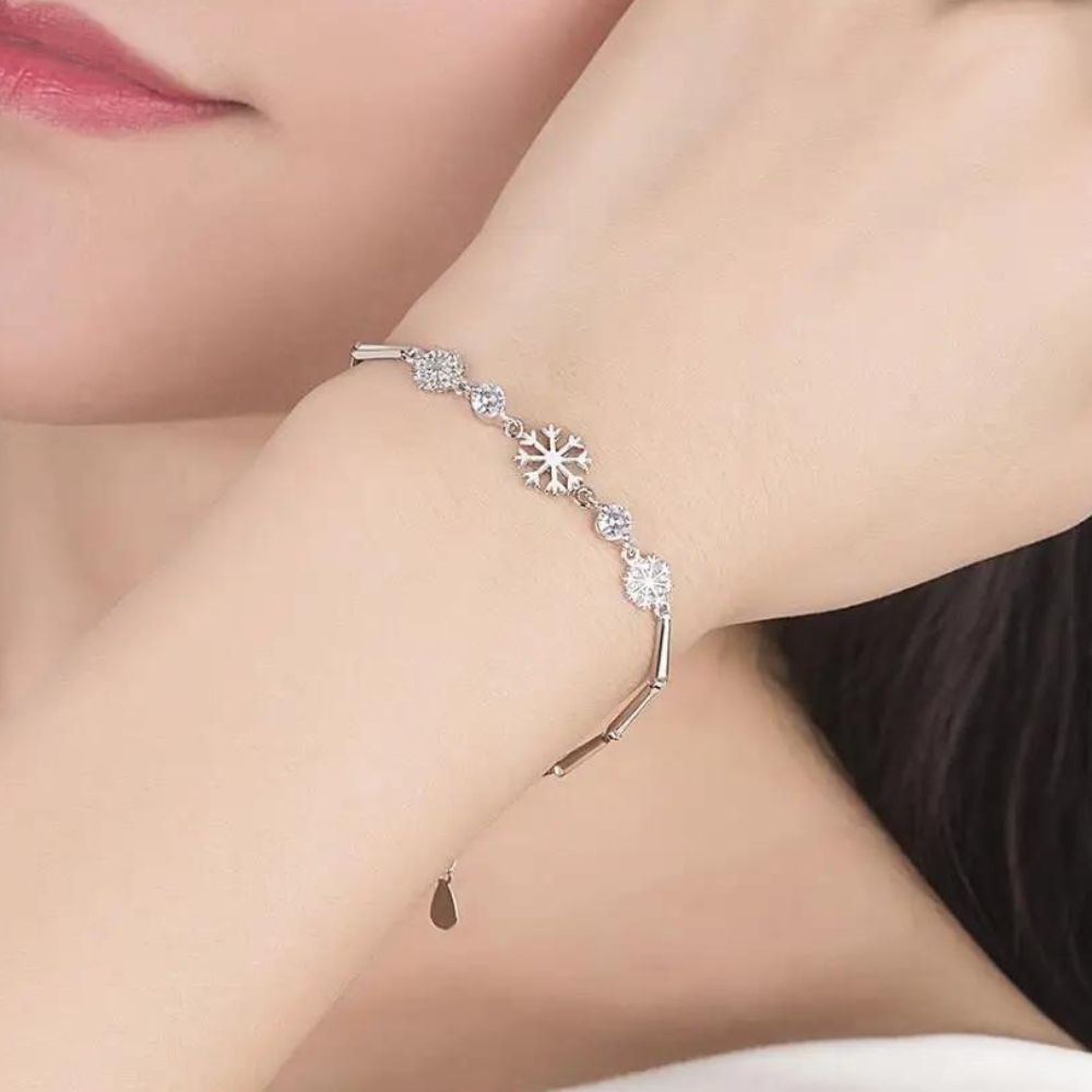 Bracelet Femme Flocon de Neige Acier