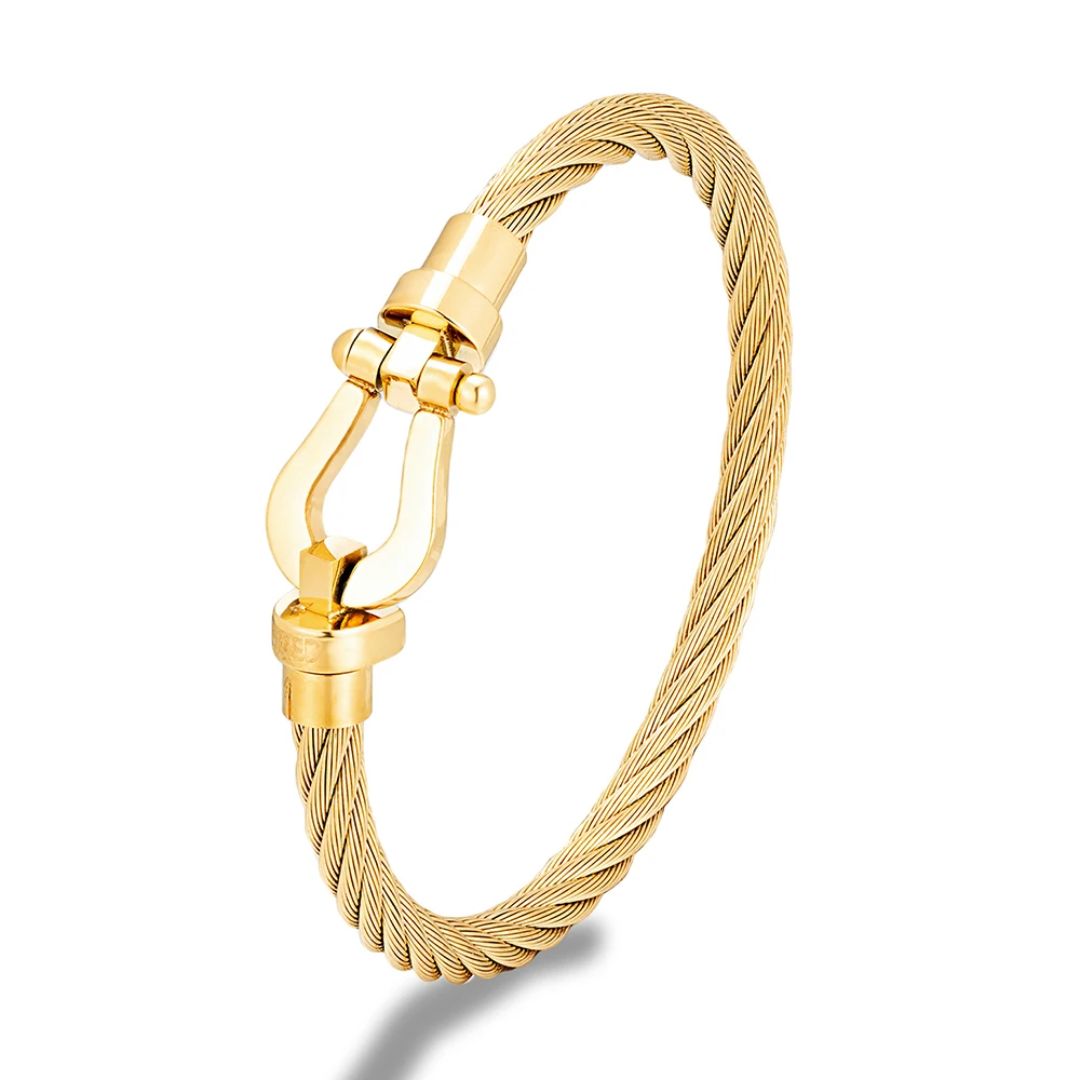 Bracelet Cable Acier Fer à Cheval