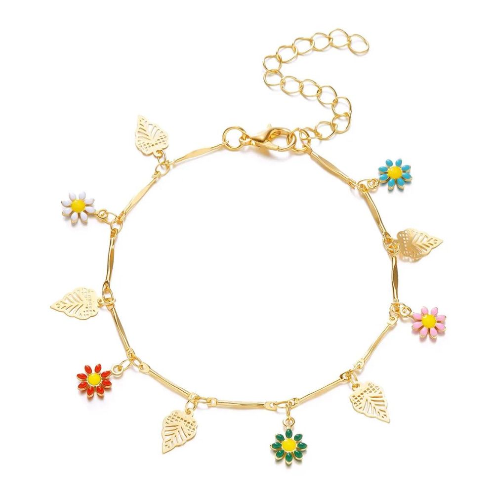 Bracelet Fleur et feuille